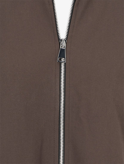 Bomber uni à bords élastiqués - Marron - 3