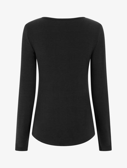 Pull fin à empiècement bijou - Noir - 2