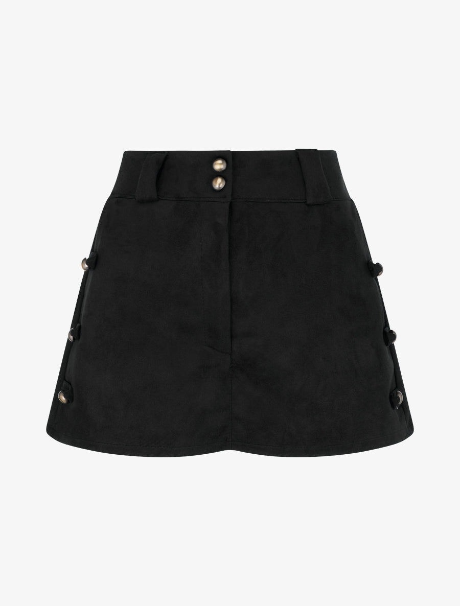 Short en suédine en trompe l&