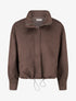 Bomber en suédine à poignets boutonnés - Marron - 1
