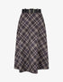 Jupe mi-longue imprimé tartan écossais - Marine - 1