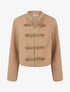 Veste effet laine bouclée style officier - Camel - 1