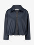 Bomber en simili coupe boule - Bleu nuit - 1