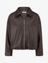 Bomber en simili coupe boule - Marron - 1