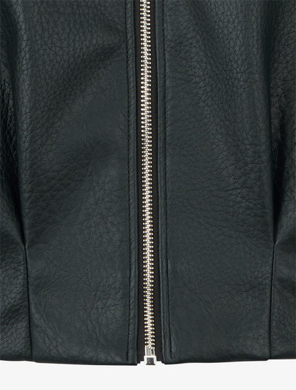 Blouson court en simili - Noir - 3