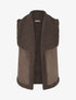 Blouson sans manches effet peau de mouton - Marron - 1