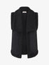 Blouson sans manches effet peau de mouton - Noir - 1