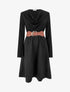 Robe bimatière à col bénitier - Noir - 1