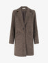 Manteau boutonné imprimé chevron - Marron - 1