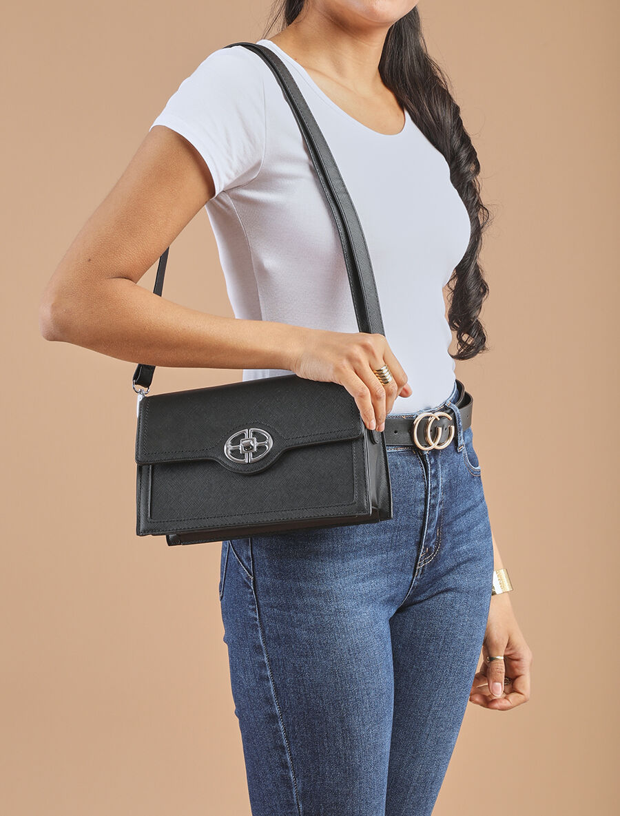 Sac besace Sally - Noir - 5