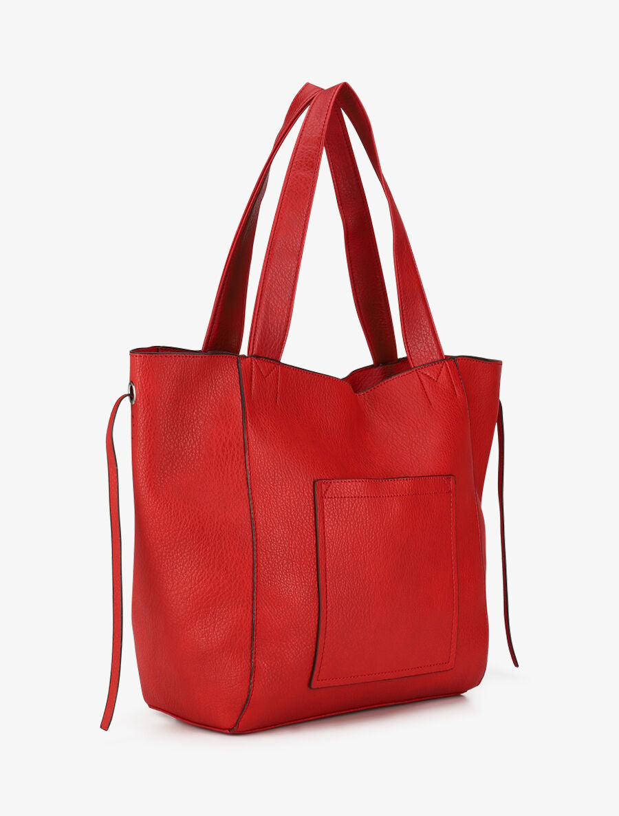 Sac cabas et pochette Julienne - Rouge - 3