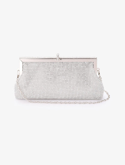 Pochette style bourse à strass - Argent - 3