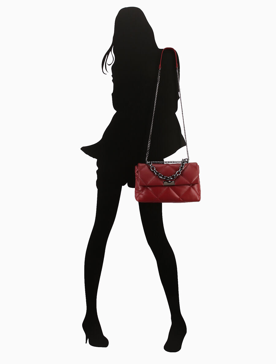 Sac besace Gaelle - Rouge foncé - 5