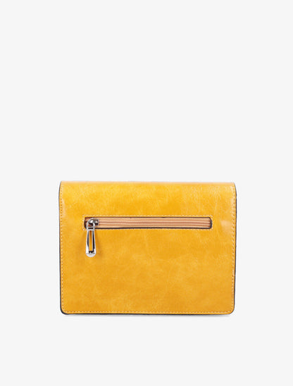 Sac besace Armelle - Jaune moutarde - 3