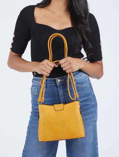 Sac besace Lucile - Jaune moutarde - 5