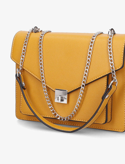 Sac besace Carine - Jaune moutarde - 4