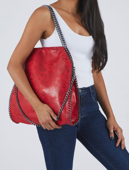 Sac cabas Noura - Rouge - 5