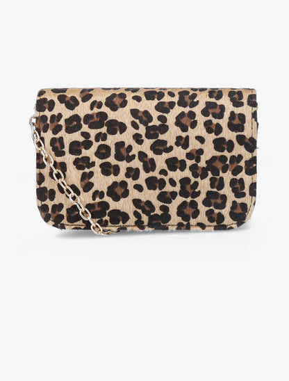 Sac banane rectangulaire à imprimé léopard - Camel - 7