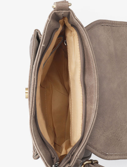 Sac besace Janet - Taupe - 5