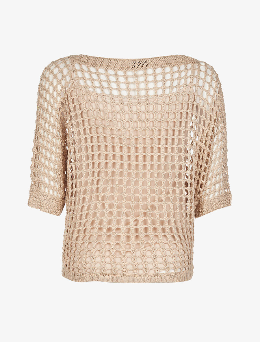 Pull filet et débardeur - beige - 2
