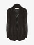 Gilet ouvert maille fine - noir - 1