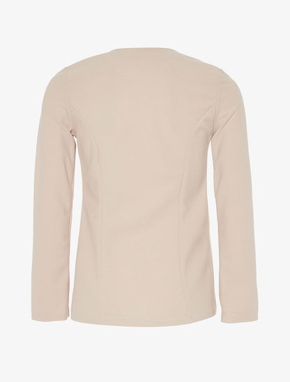 Veste ouverte asymétrique - nude - 2