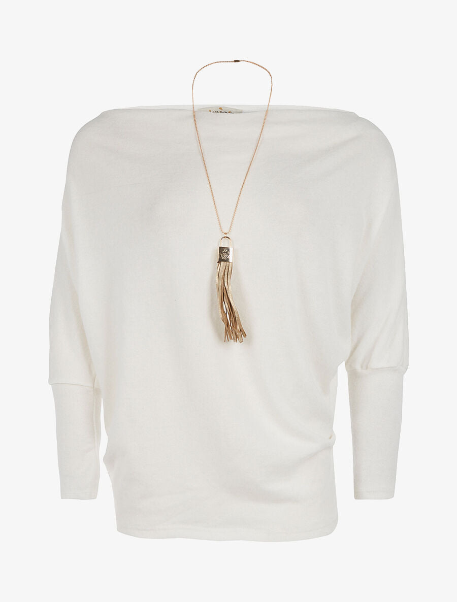 Pull doux chauve-souris - blanc - 3