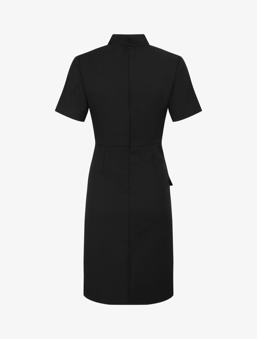 Robe portefeuille à manches courtes - Noir - 2