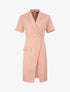 Robe portefeuille à manches courtes - Rose - 1