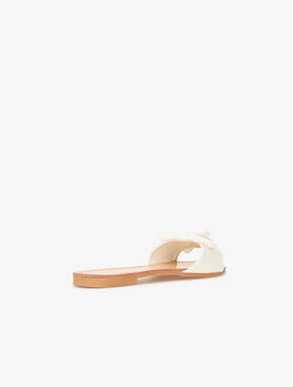 Nu-pieds feuilles dorées - blanc - 4