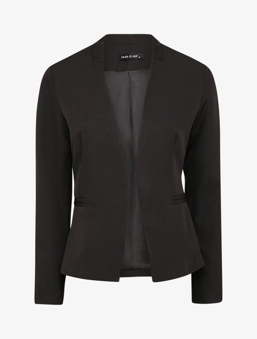 Veste unie ajustée - Noir - 4