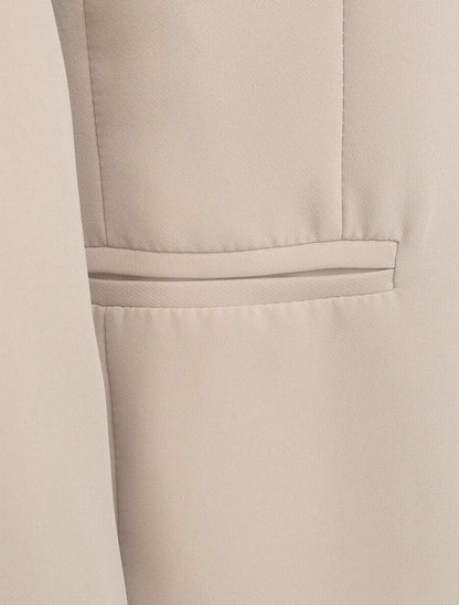 Veste unie ajustée - Beige - 3