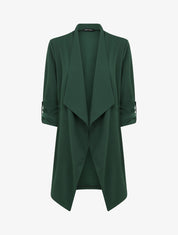 Trench droit mi-long uni - Vert sapin - 4