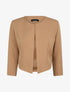 Veste droite uni manches 3/4 - Beige - 1