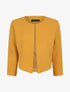 Veste droite uni manches 3/4 - Moutarde - 1
