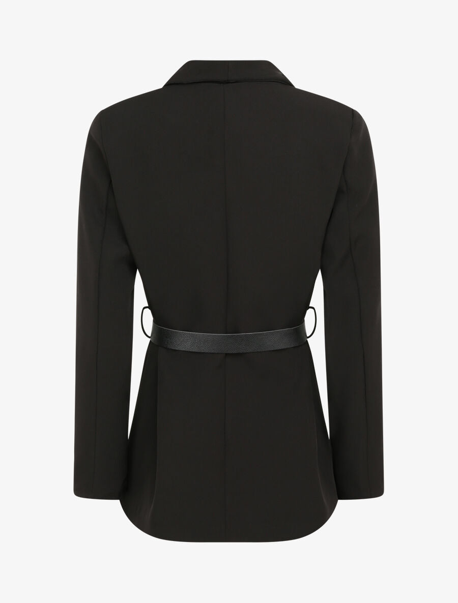 Blazer droit uni - Noir - 2