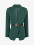 Blazer droit uni - Vert émeraude - 1