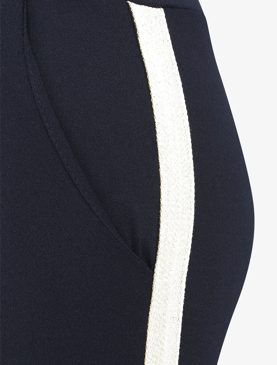 Pantalon jogger slim 7/8 taille haute - Marine - 4