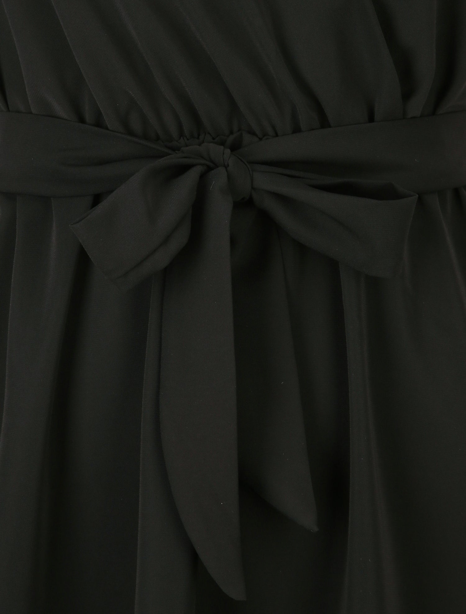 Robe fluide à encolure cache-coeur - Noir - 3