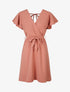 Robe fluide à encolure cache-coeur - Rose - 1