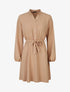 Robe patineuse à col tunisien - Beige - 1