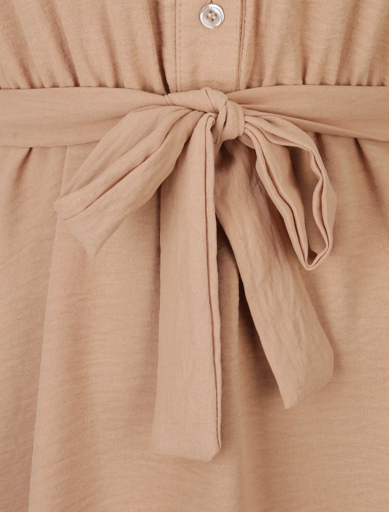 Robe patineuse à col tunisien - Beige - 3