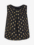 Top boule sans manches à imprimé pois irisés - Noir - 4