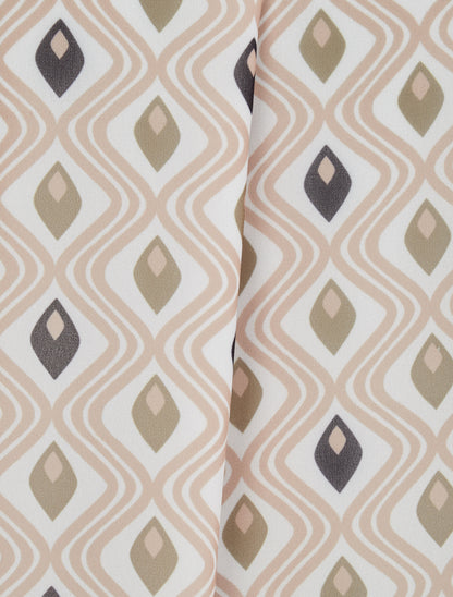 Top droit sans manches à imprimé mosaïque graphique - Beige - 3