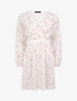 Robe imprimé fleurs de cerisier à détail crochet - Blanc - 1