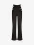 Pantalon à pont large et taille haute - Noir - 1