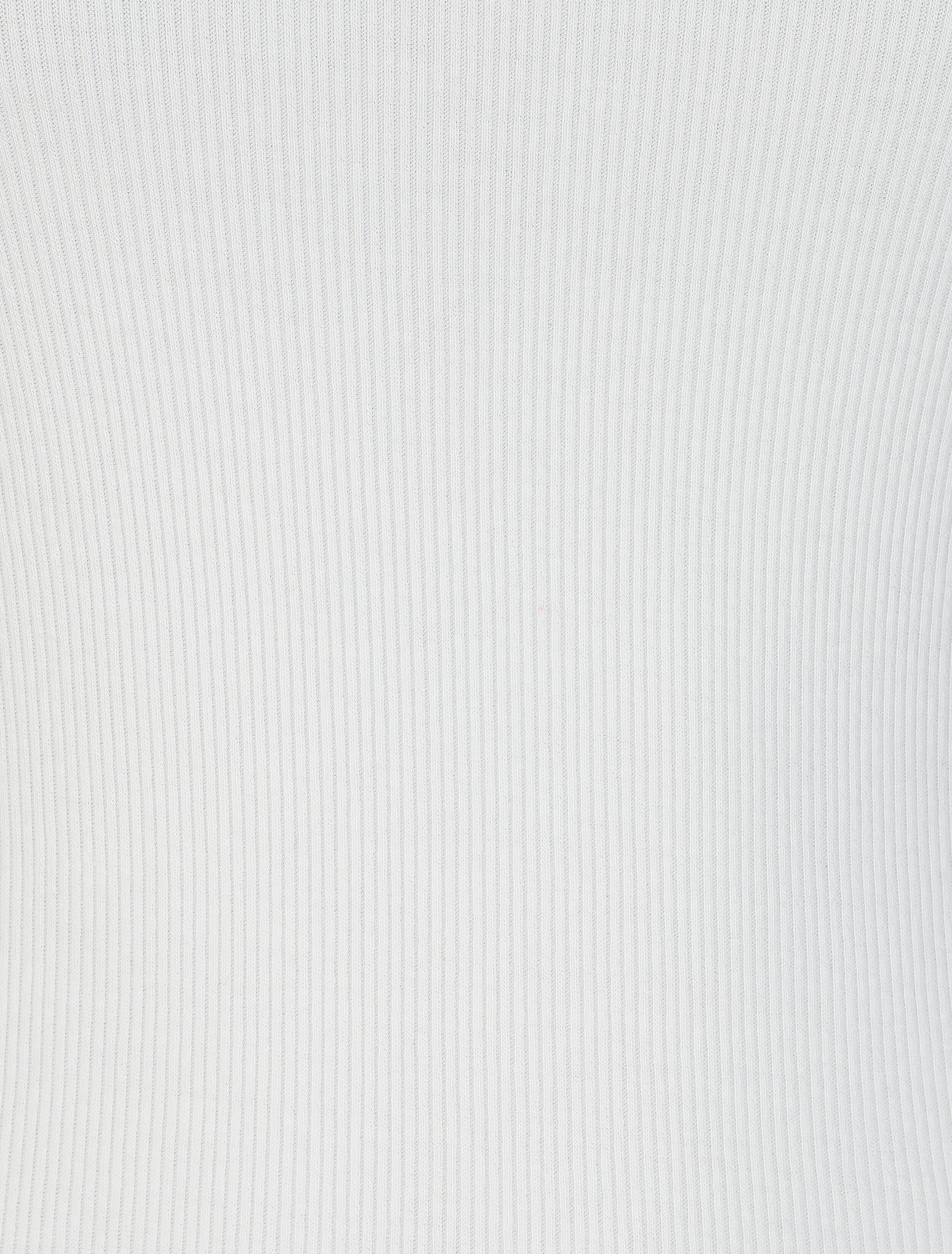 Débardeur slim uni à col rond dentelle - Blanc - 3