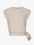 Top boule uni liens à nouer - Beige - 1