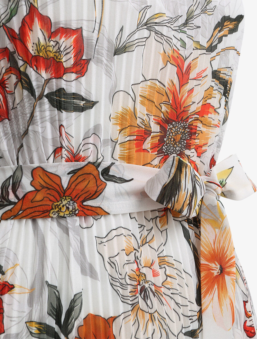 Robe plissée imprimé fleurs d&