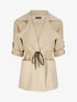 Veste droite unie à col cranté - Beige - 1